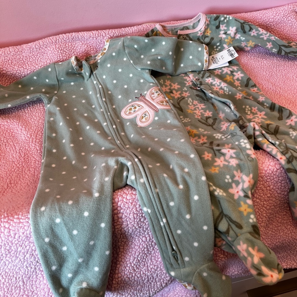Carter’s Fleece Sleep N’ Play Onesies